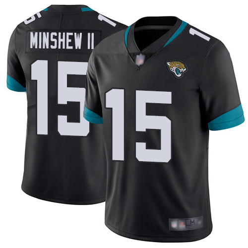 Jacksonville Jaguars 15 Gardner Minshew II Black Team Color Youth Stitched NFL Vapor Untouchable Limited Jersey